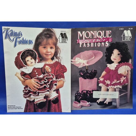 Annies Attic 12-15" Doll Crochet Designs Design Booklets Lot of 10 - Picture 10 of 12